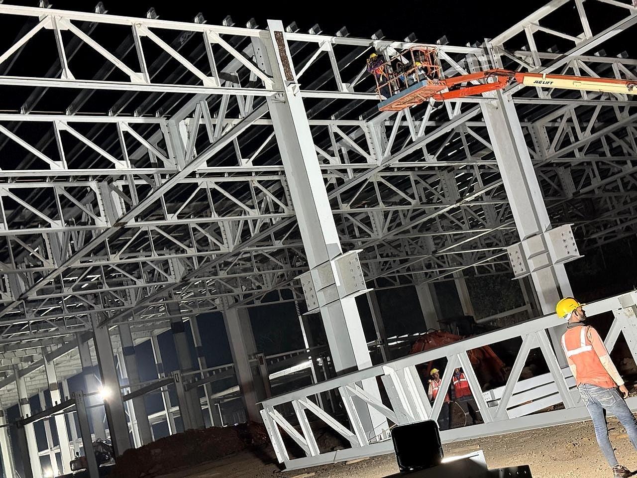 Hyundai Car Plant — Heavy PEB Structures, Pune — site photograph 7